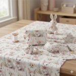 Popeline Páscoa Coelhinho Flores - Branco - Image 3