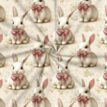 Popeline Páscoa Coelhinho Laçinho - Rosa - Image 2