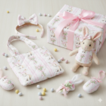 Popeline Páscoa Coelhinho com Flores - Branco - Image 3