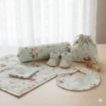 Popeline Páscoa Coelhinho e Esquilo - Verde Menta - Image 3