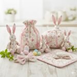 Popeline Páscoa Coelhinho e Flores - Pérola - Image 3