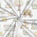 Popeline Páscoa Coelhinho e Ovos - Branco - Image 2