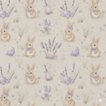 Popeline Páscoa Coelhinho e Ovos - Lilás