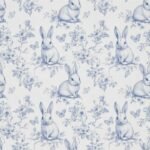 Popeline Páscoa Coelhinhos - Azul