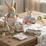 Popeline Páscoa Coelhinhos Quinta - Branco - Image 3