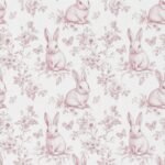 Popeline Páscoa Coelhinhos - Rosa