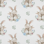 Popeline Páscoa Coelhinhos Sweet - Branco