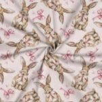 Popeline Páscoa Coelho e Laços - Rosa - Image 2