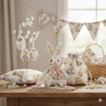 Popeline Páscoa Coelhos - Cru - Image 3