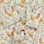 Popeline Páscoa Galinhas - Cru - Image 3