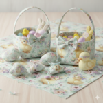 Popeline Páscoa Patinhos e Flores - Branco - Image 3