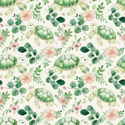 Tecido Popeline Tartaruga Cru Violet Fabrics