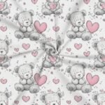 Popeline Ursinhos e Corações - Branco - Image 2
