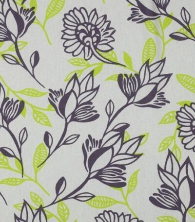 Linho Viscose Flowers – Verde