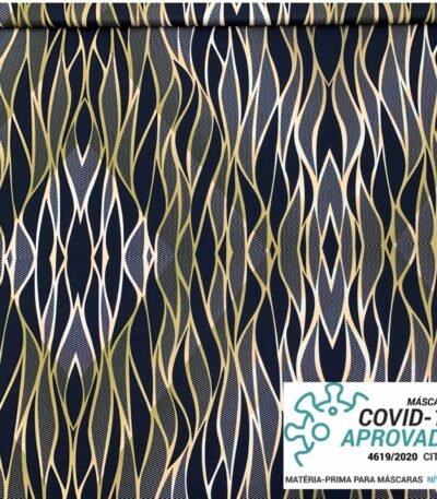 Tecido Covid – Abstrato Gold