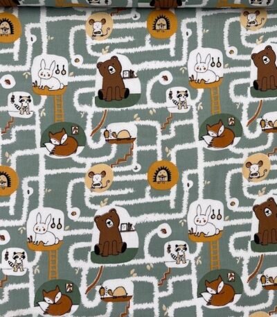 Popeline Animals – Verde