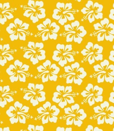 Tecido p/ Calções de Banho Tactel Flor – Amarelo