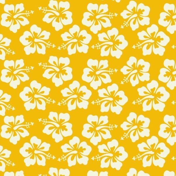 Tecido p/ Calções de Banho Tactel Flor – Amarelo