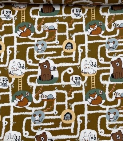 Popeline Animals – Castanho
