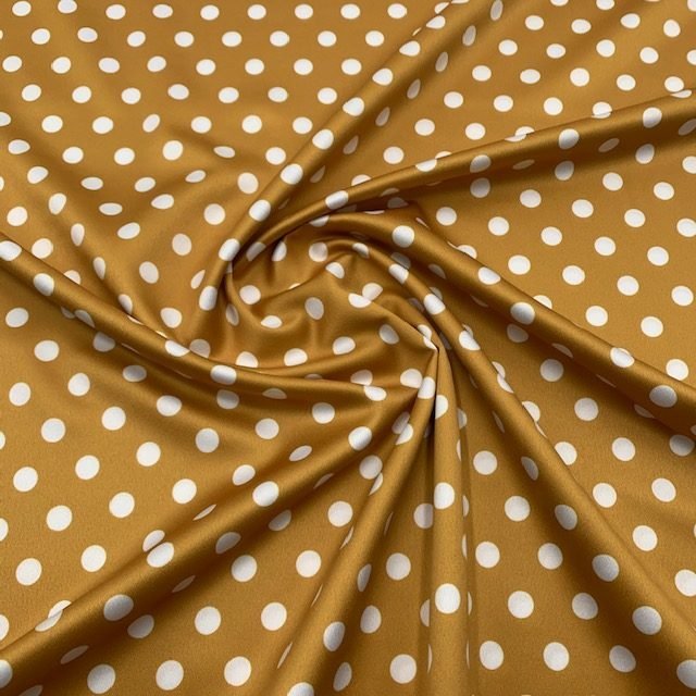 Seda Crepe – Bolas – Amarelo