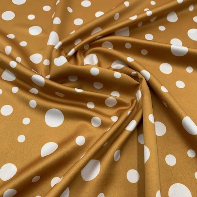 Seda Crepe – Bolas Variadas – Amarelo