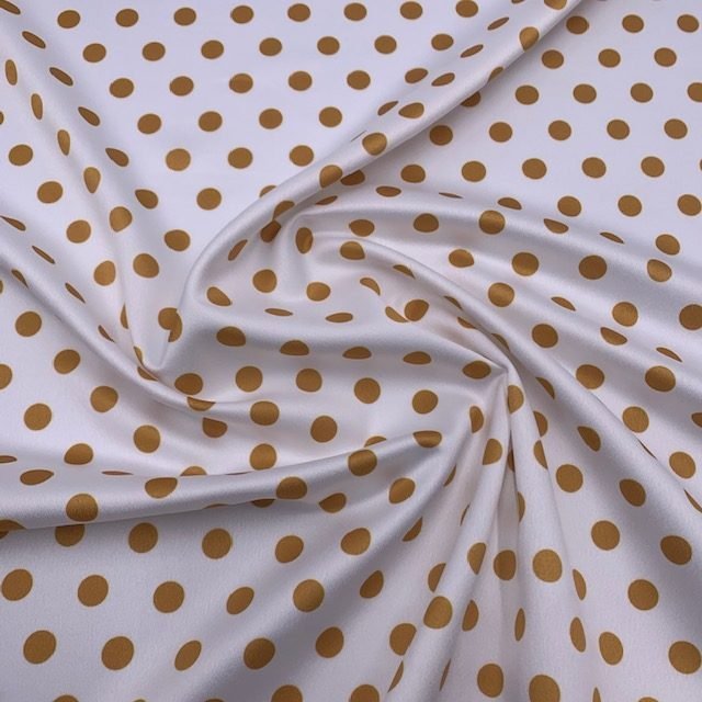 Seda Crepe – Bolas – Amarelo