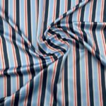 Seda Crepe – Riscas – Azul - imagem 2