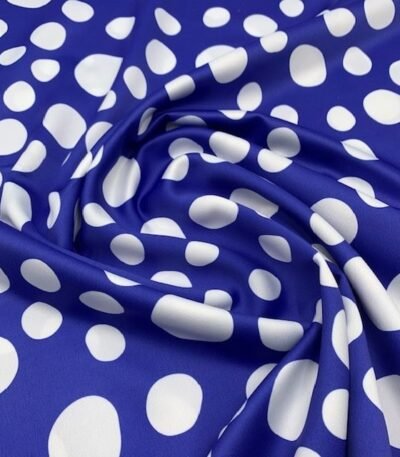 Seda Crepe – Bola Assimétrica – Azul Porto