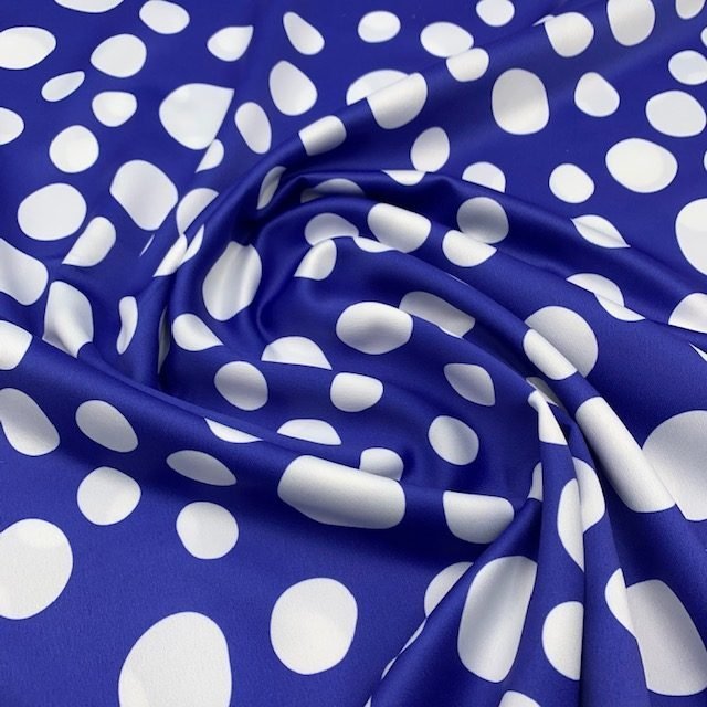 Seda Crepe – Bola Assimétrica – Azul Porto