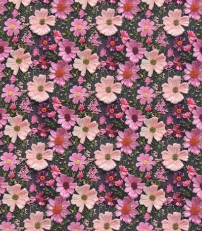 Bombazine Flower 3D – Azul