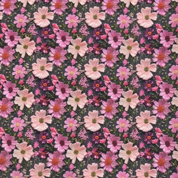 Bombazine Flower 3D – Azul