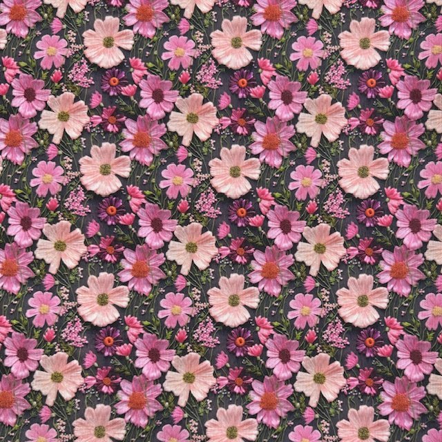 Bombazine Flower 3D – Azul