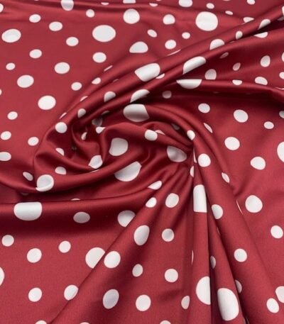 Seda Crepe – Bolas Variadas – Bordeaux