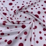 Seda Crepe – Bolas Variadas – Bordeaux
