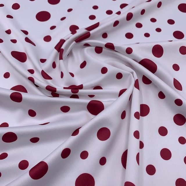 Seda Crepe – Bolas Variadas – Bordeaux