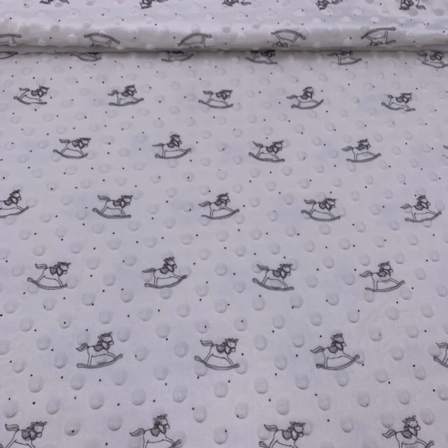 Malha Minky Estampada – Branco