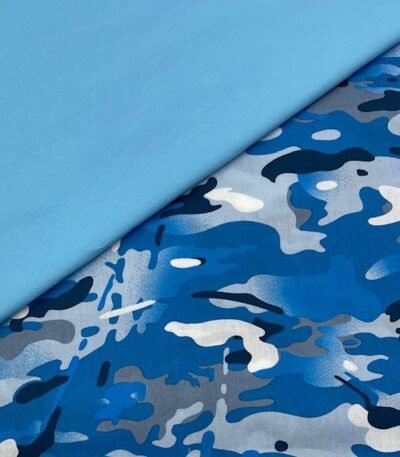 Conj. Camuflado Azul 2 Popelines 1 mt x 1,50mt