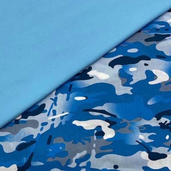 Conj. Camuflado Azul 2 Popelines 1 mt x 1,50mt