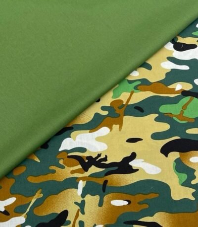 Conj. Camuflado Verde 2 Popelines 1 mt x 1,50mt