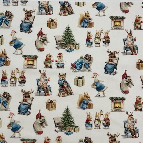 Canvas Christmas Animals – Branco