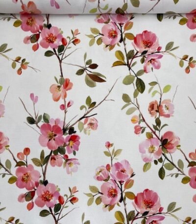 Canvas Digital Flowers – Branco