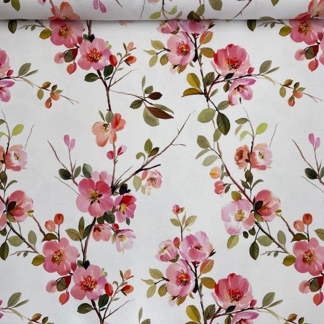 Canvas Digital Flowers – Branco