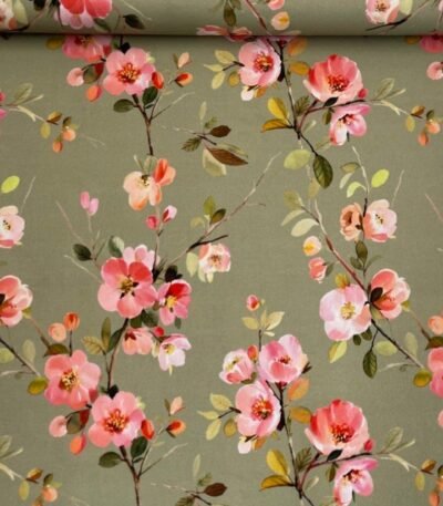 Canvas Digital Flowers – Verde