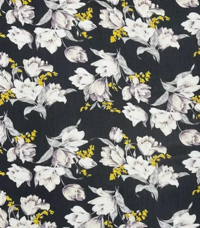 Chiffon Roses – Preto/Bege Claro