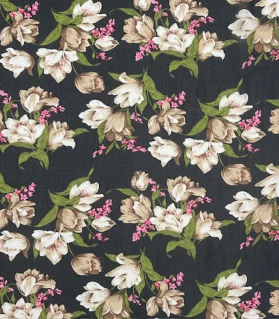 Chiffon Roses – Preto/Bege