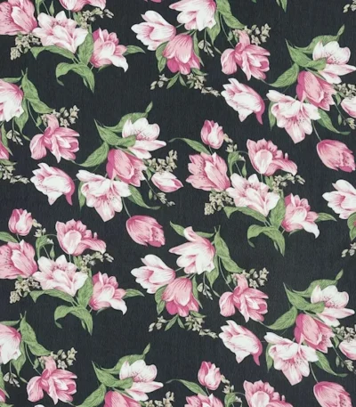 Chiffon Roses – Preto Rosa