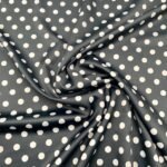 Seda Crepe – Bolas – Cinzento