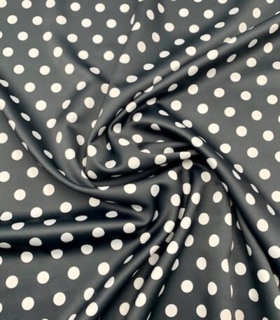 Seda Crepe – Bolas – Cinzento