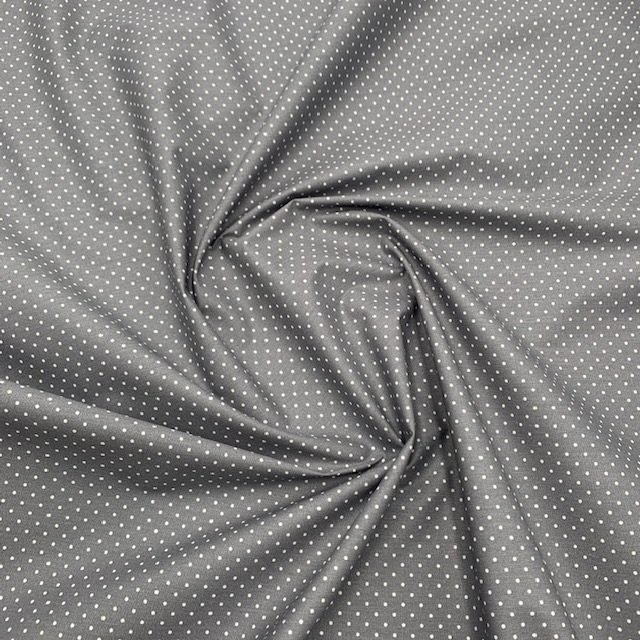 Popeline Resinada Pintas – Cinzento
