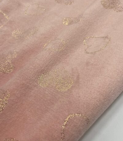 Coralina Estampada Glitter Corações – Rosa